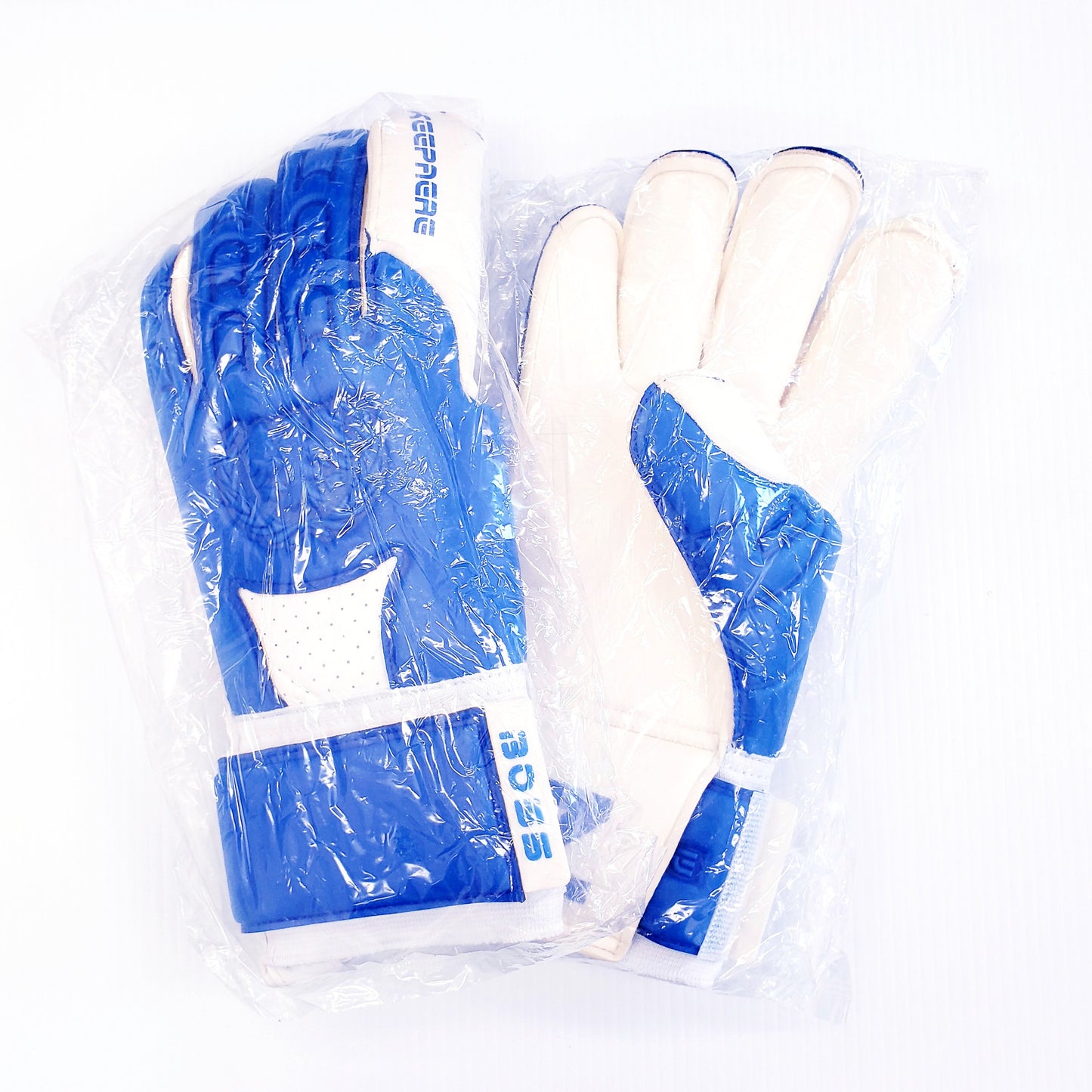 Keepaere Boss Goalkeeper Gloves, blue and white